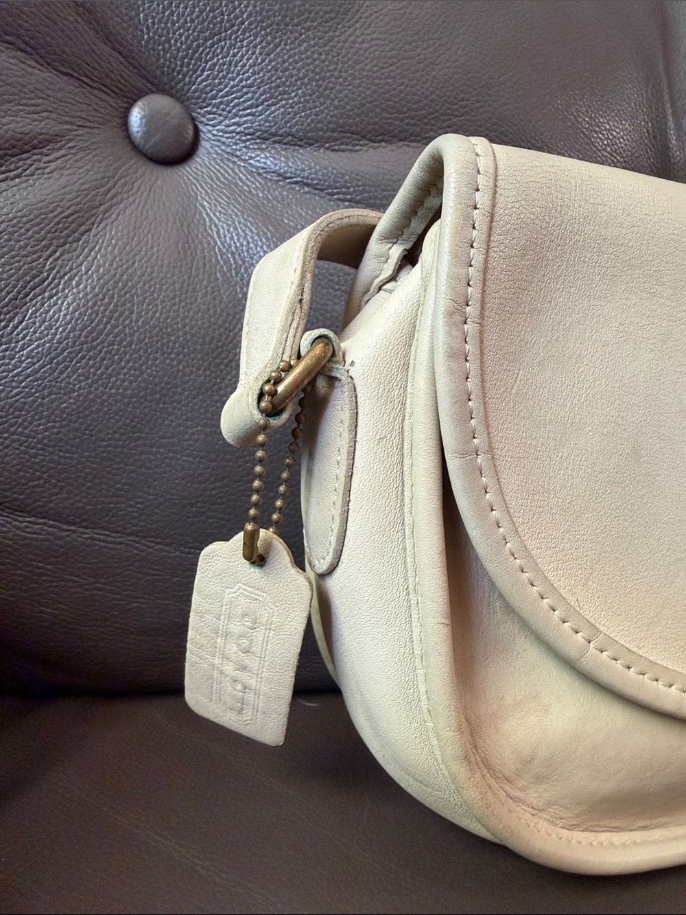 Vintage Coach Watson Bag 9981 Bone Cream - Picture 2 of 15